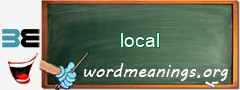 WordMeaning blackboard for local